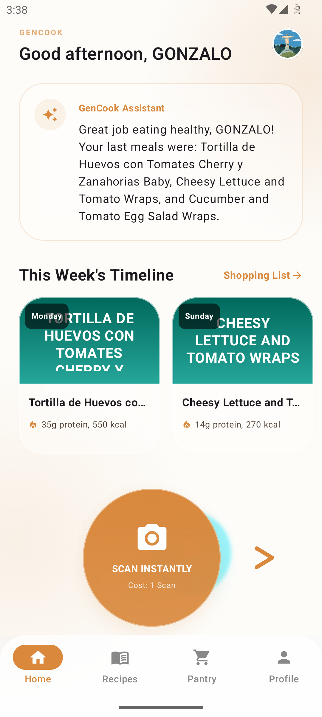 Gencook Homescreen